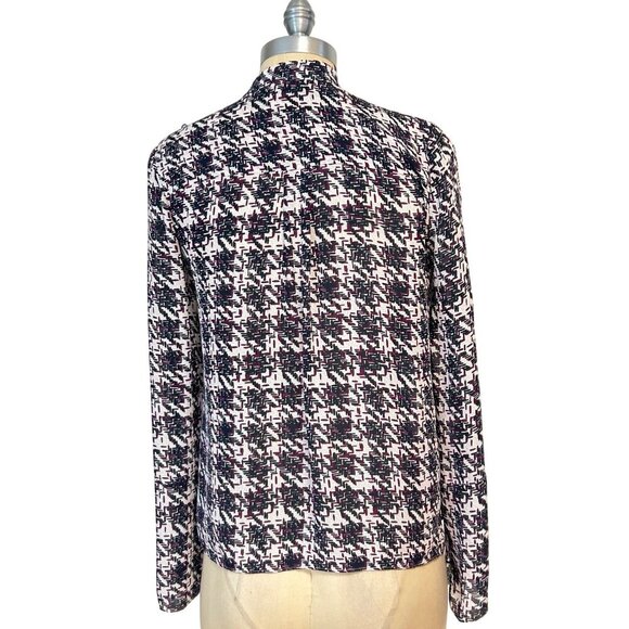 Derek Lam 10 Crosby Womens Silk Long Sleeve Printed Blouse size 2 - Picture 3 of 5